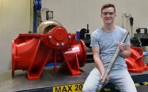 Mick te Vogt stagiair werktuigbouwkunde Pentair